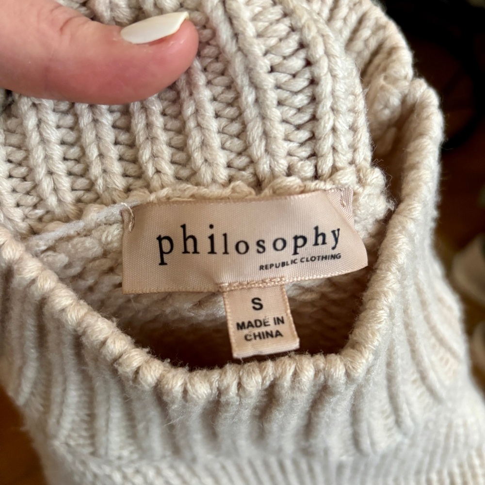 Philosophy Women's Soft Cream Turtleneck Sweater